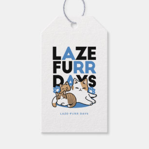 Laze Furdays - Niedliche Lazy Cats Design Geschenkanhänger