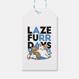 Laze Furdays - Niedliche Lazy Cats Design Geschenkanhänger