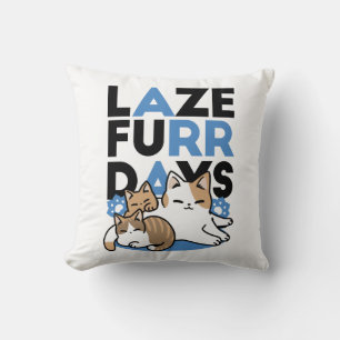 Laze Furdays - Niedliche Lazy Cats Design Kissen