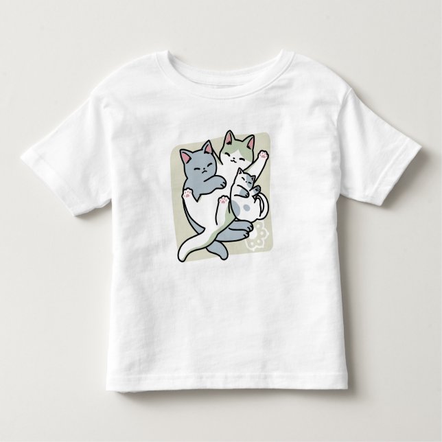 Laze Furdays - Niedliche Lazy Cats Design Kleinkind T-shirt (Vorderseite)