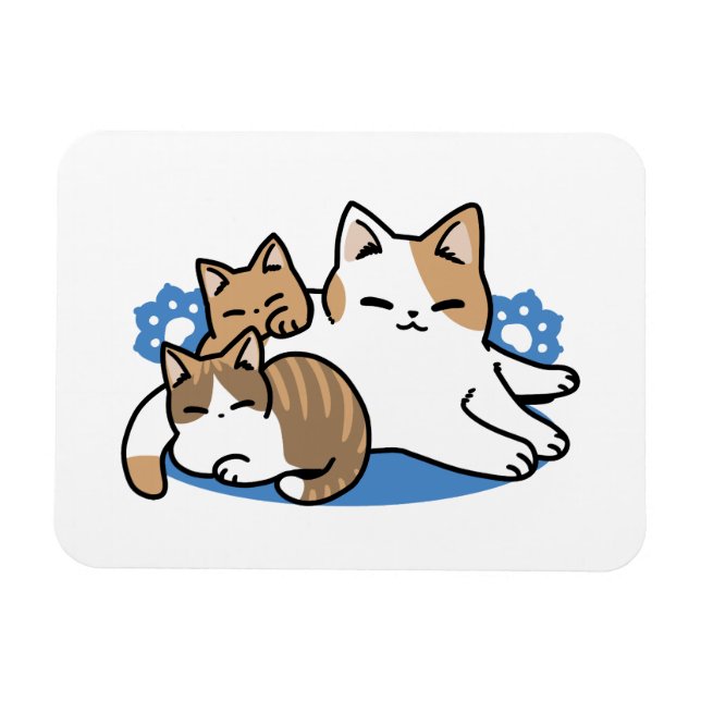 Laze Furdays - Niedliche Lazy Cats Design Magnet (Horizontal)