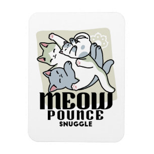 Laze Furdays - Niedliche Lazy Cats Design Magnet
