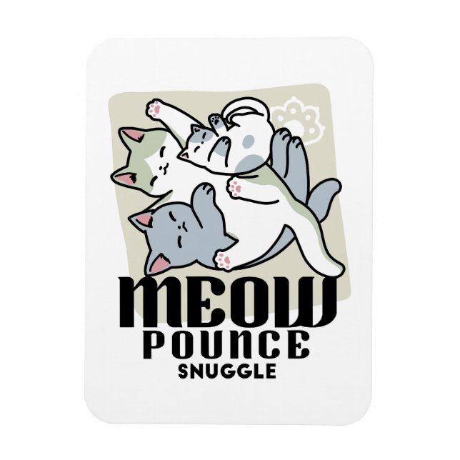 Laze Furdays - Niedliche Lazy Cats Design Magnet (Vertikal)