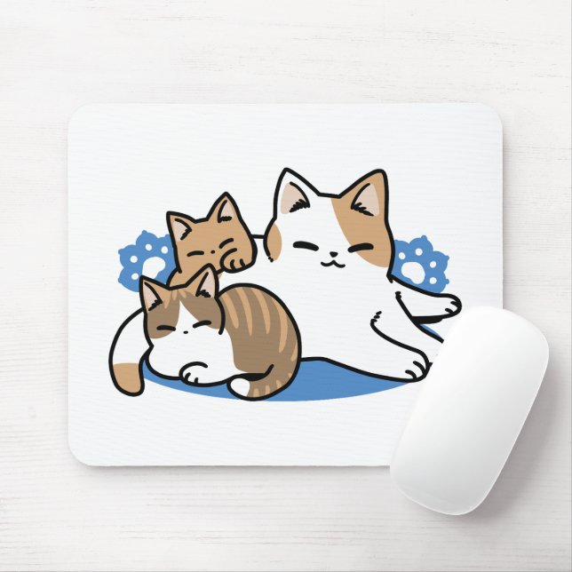 Laze Furdays - Niedliche Lazy Cats Design Mousepad (Mit Mouse)