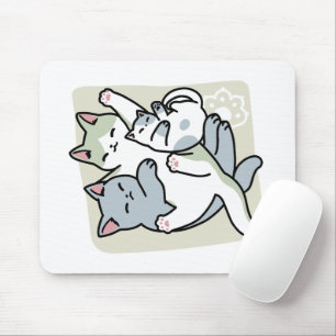 Laze Furdays - Niedliche Lazy Cats Design Mousepad