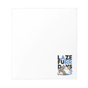 Laze Furdays - Niedliche Lazy Cats Design Notizblock