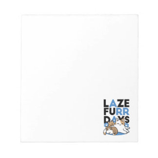 Laze Furdays - Niedliche Lazy Cats Design Notizblock