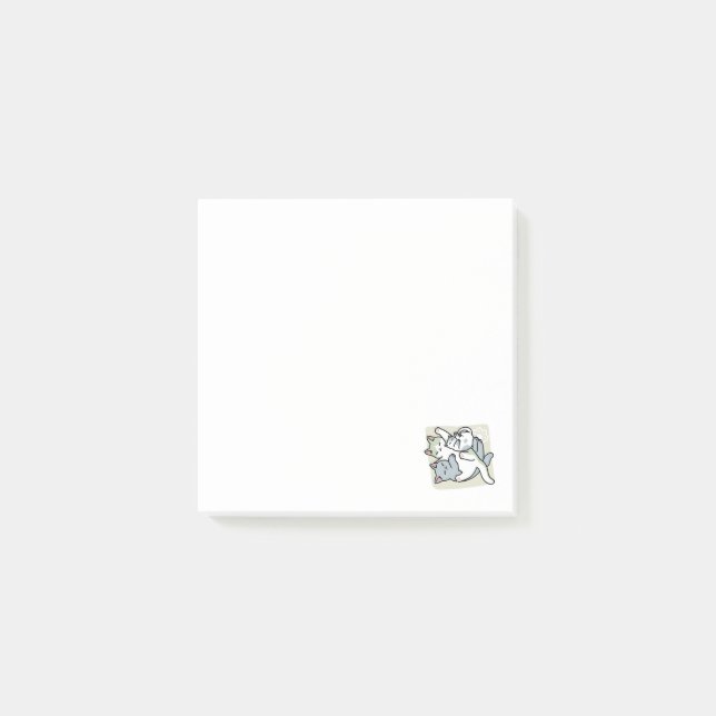 Laze Furdays - Niedliche Lazy Cats Design Post-it Klebezettel (Vorderseite)