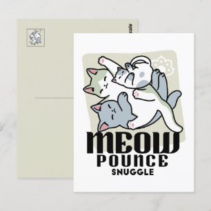 Laze Furdays - Niedliche Lazy Cats Design Postkarte