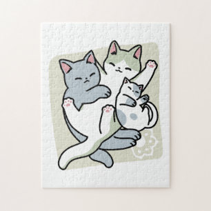 Laze Furdays - Niedliche Lazy Cats Design Puzzle