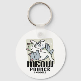 Laze Furdays - Niedliche Lazy Cats Design Schlüsselanhänger