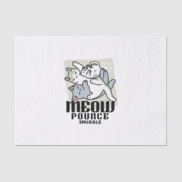 Laze Furdays - Niedliche Lazy Cats Design Seidenpapier