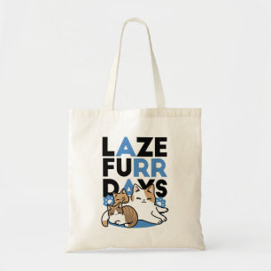 Laze Furdays - Niedliche Lazy Cats Design Tragetasche