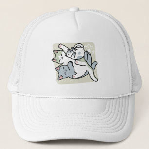 Laze Furdays - Niedliche Lazy Cats Design Truckerkappe