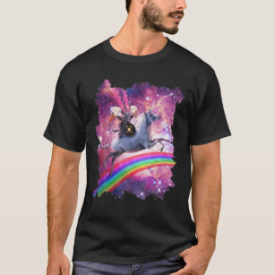 Lazer Warrior Space Cat Riding Unicorn mit ICR T-Shirt