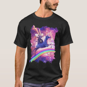 Lazer Warrior Space Cat Riding Unicorn mit ICR T-Shirt