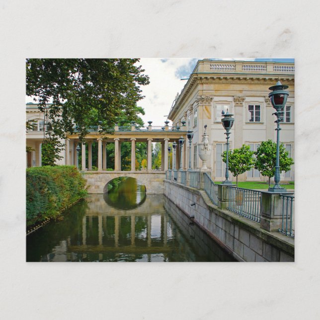 Lazienki Palast Architektur Warschau Postkarte (Vorderseite)