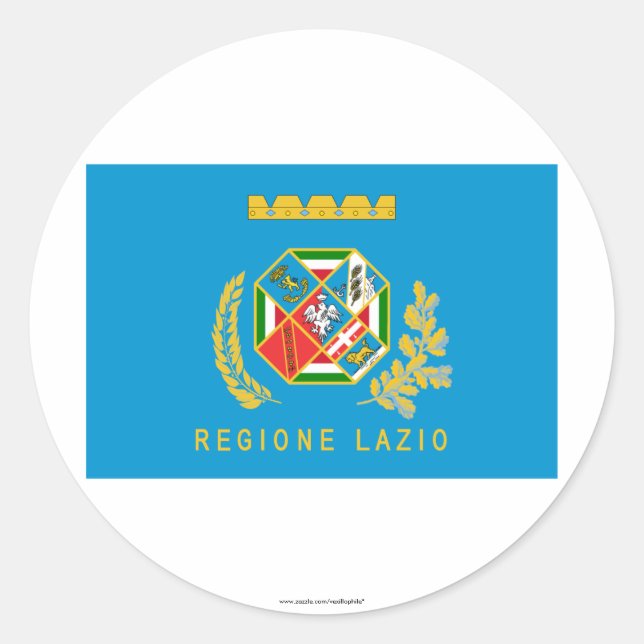 Lazio-Flagge Runder Aufkleber (Vorderseite)