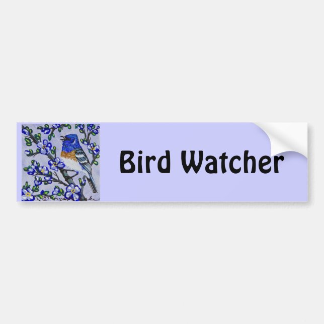 Lazuli Bunting Autoaufkleber (Vorne)