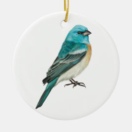 Lazuli Bunting Songbird Keramik Ornament
