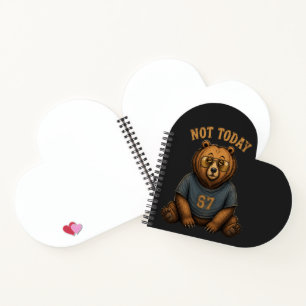 Lazy Bear 'Nicht heute' 67 Grafik Laptop Hülle - H Notizbuch