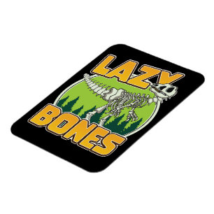 Lazy Bones Cartoon Logo Magnet