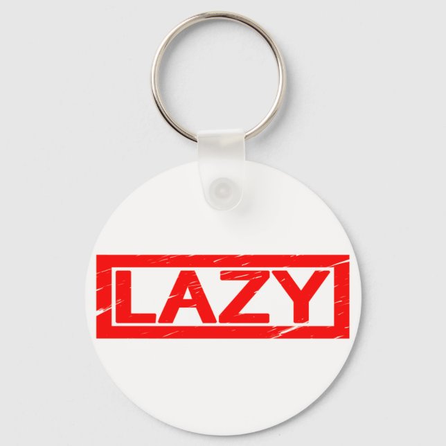 Lazy Briefmarke Schlüsselanhänger (Vorderseite)