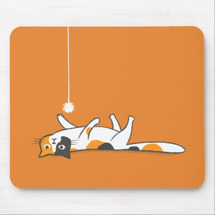 Lazy Calico Cat   Mousepad Niedlich Pet Kitty Love