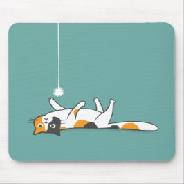 Lazy Calico Cat | Mousepad Niedlich Pet Kitty Love