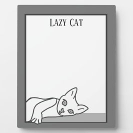 Lazy Cat Art Personalisiert Novelty Cat Fotoplatte