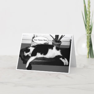 Lazy Cat Birthday Card Karte