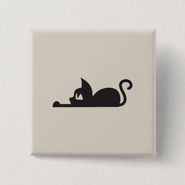 Lazy Cat Button (Vorderseite)