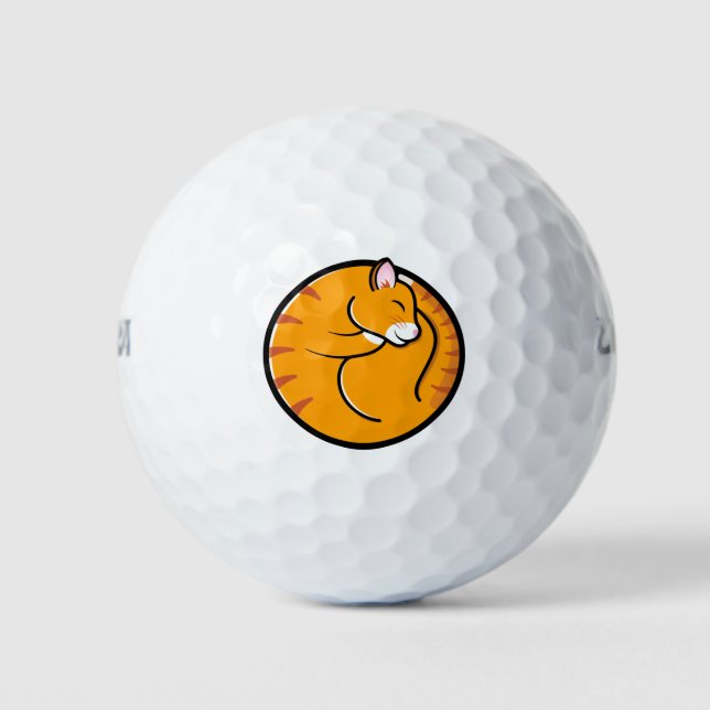 Lazy Cat Days Golf Balls Golfball (Vorderseite)