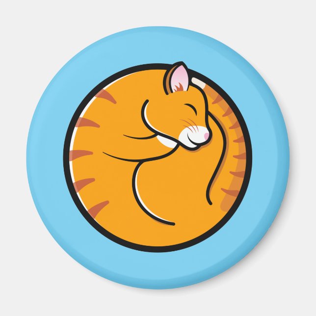 Lazy Cat Days Magnet (Vorne)