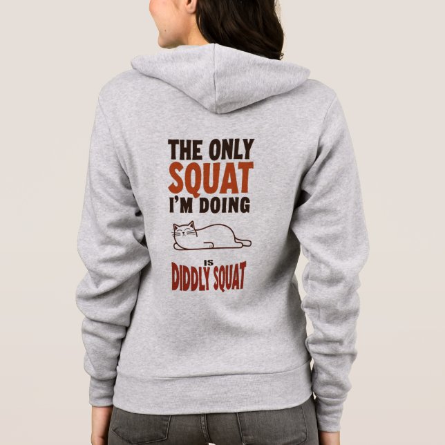 Lazy Cat Fitness - Didseliger Squat Champion Hoodie (Rückseite)