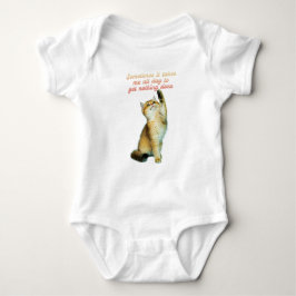 Lazy Cat Lover Funny Niedlich Cat Baby Strampler