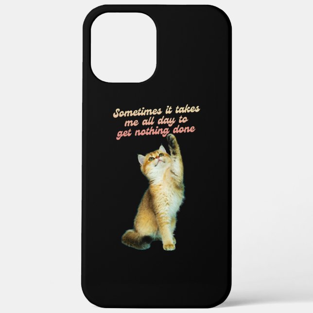 Lazy Cat Lover Funny Niedlich Cat Case-Mate iPhone Hülle (Rückseite)