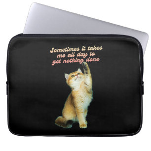 Lazy Cat Lover Funny Niedlich Cat Laptopschutzhülle