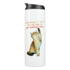 Lazy Cat Lover Funny Niedlich Cat Thermosbecher