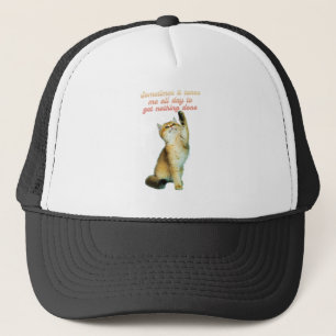 Lazy Cat Lover Funny Niedlich Cat Truckerkappe