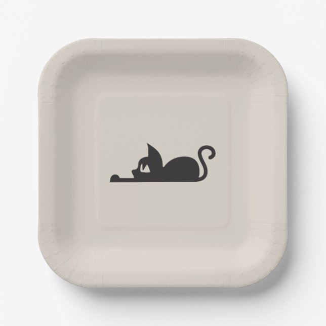 Lazy Cat Pappteller (Vorderseite)
