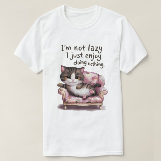 Lazy Cat T-Shirt (Design vorne)