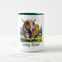Lazy Cow Zweifarbige Tasse