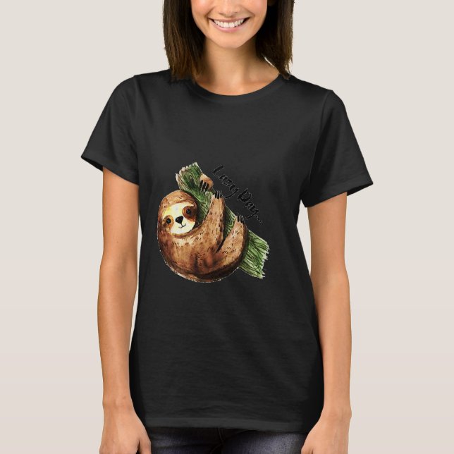 Lazy Day Sloth 107 T-Shirt (Vorderseite)