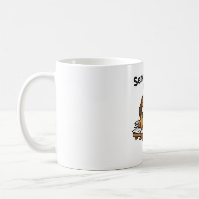 Lazy Dog Meme Cartoon  Kaffeetasse (Links)