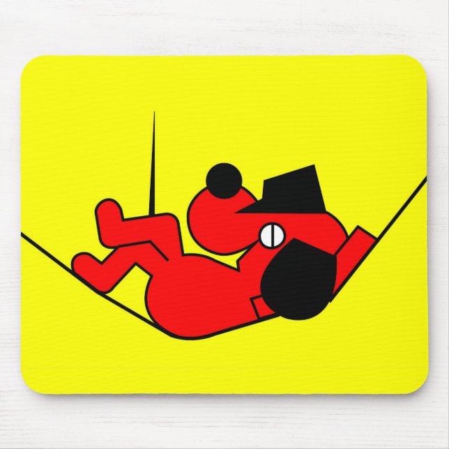 Lazy Dog - rot Mousepad (Vorne)
