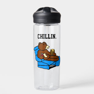 Lazy Easy Chair Bär, Funny Chillin’ Vater Cartoon Trinkflasche