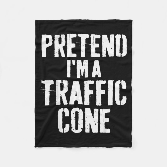 Lazy Easy Halloween Costume Pretend I'm A Traffic  Fleecedecke (Vorderseite)