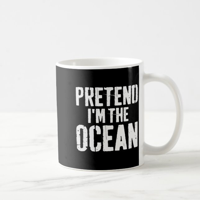 Lazy Easy Halloween Costume Pretend I'm The Ocean  Kaffeetasse (Rechts)