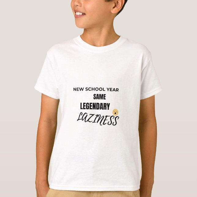 Lazy Emoji Back to School Shirt (Vorderseite)